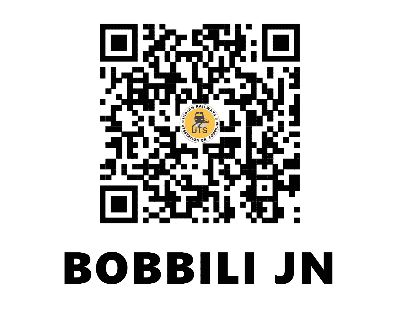 UTS QR Code for BOBBILI JN - VBL - EO (ANDHRA PRADESH)